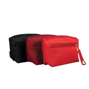 کیف آرایشی ساتن دو زیپ K001