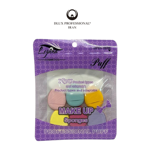 پد آرایشی پنکک طرح دایره ای الوان  پک 6عددی