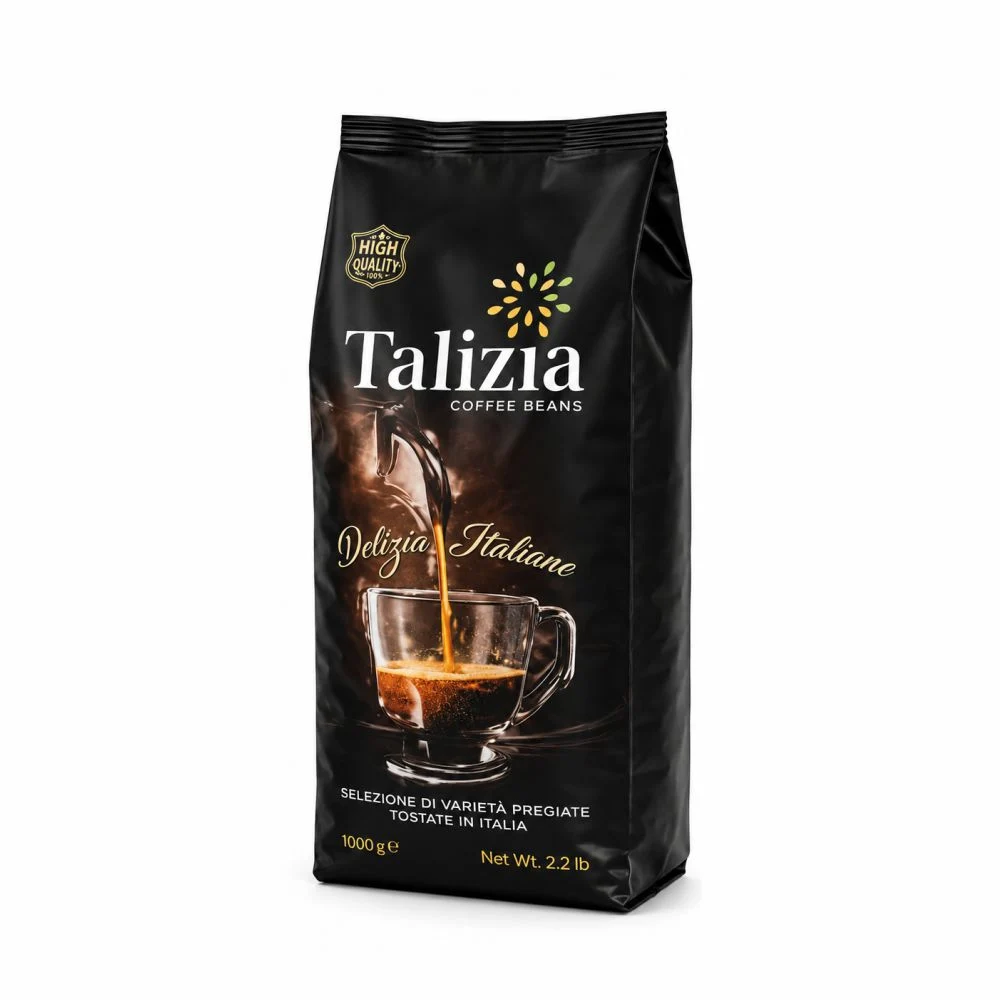 دانه قهوه تالیزیا Talizia مدل دلیزیا ایتالیانا Delizia Italiana یک کیلو گرم