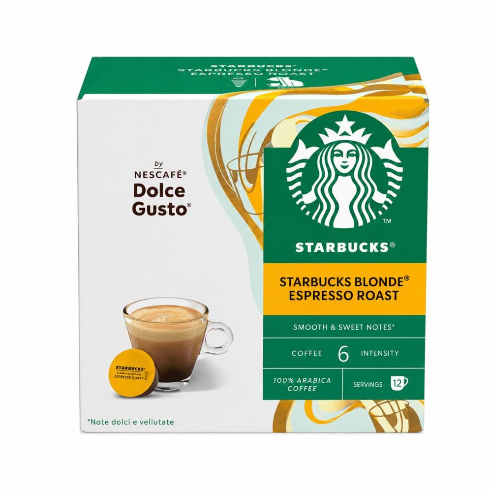 کپسول قهوه استارباکس مدل BLONDE ESPRESSO ROAST دولچه گوستو بلوند اسپرسو 12 عددی