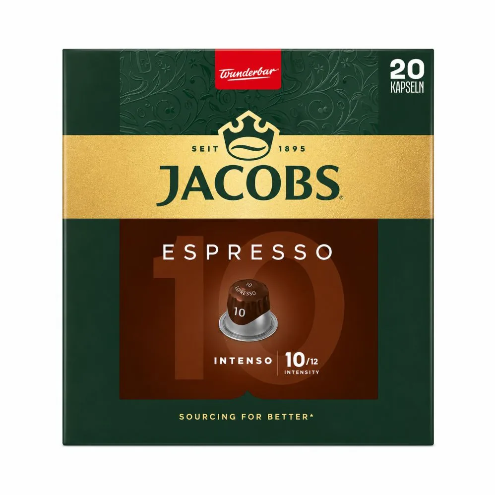 کپسول قهوه جاکوبز مدل Espresso Intenso 10 اسپرسو اینتنسو 20 عددی